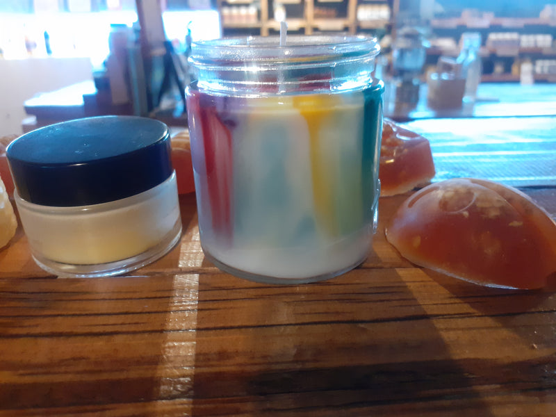Lipbalm, Soy Candle and Honey Soap